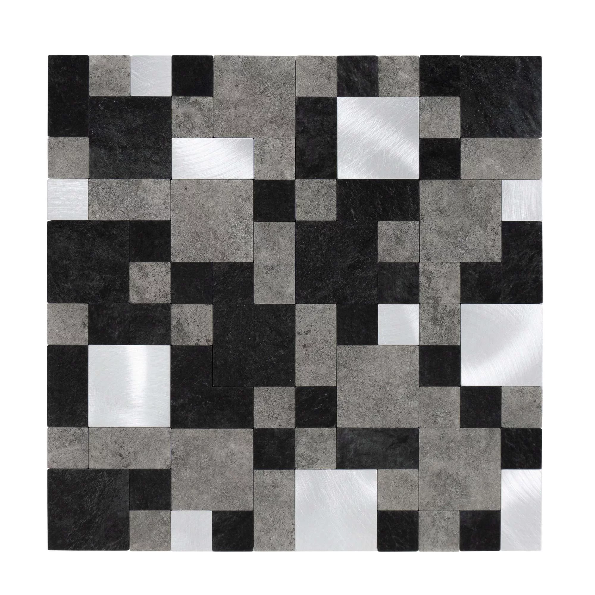 carrelage-autocollant-aspect-pierre-carré/rectangle-1m².-11-pcs-aspect-pierre-noir-gris-argent